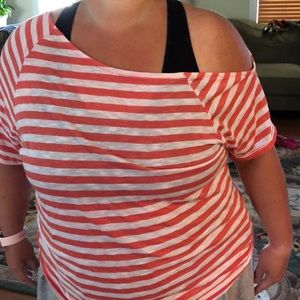 TORRID Twist Tee Off The Shoulder Top